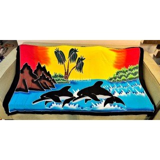 New Design Rayon Sarong Pareo Hand Painting by Balinese Artisans